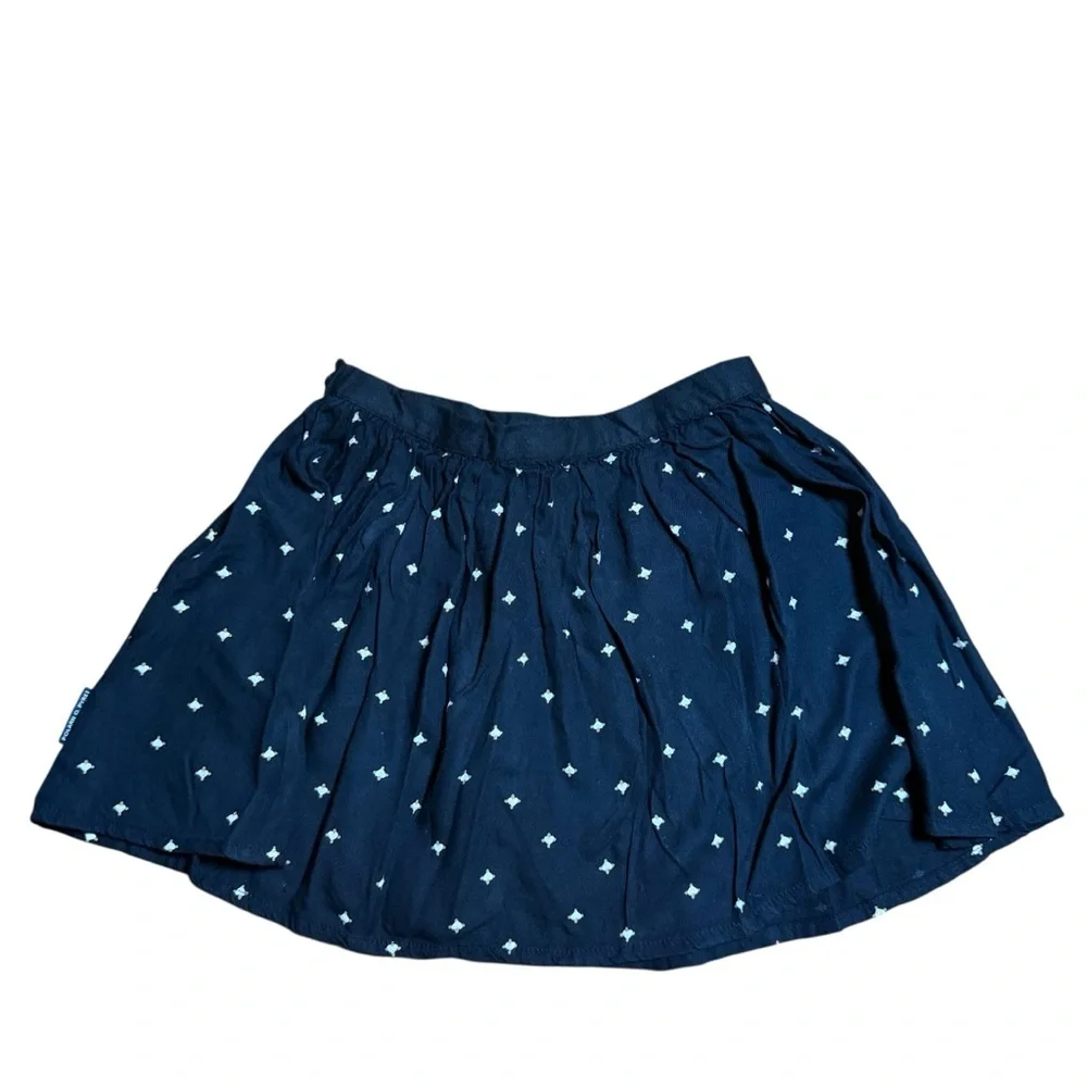 Polarn O. Pyret Navy Mini Skirt Small Floral Print Size 6-8